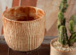 Folk Art Glaze on med-large planter
