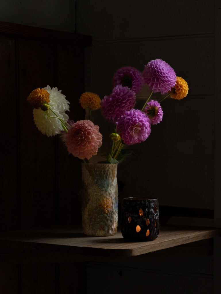 Flowers in a Gellibrand Pottery Vase