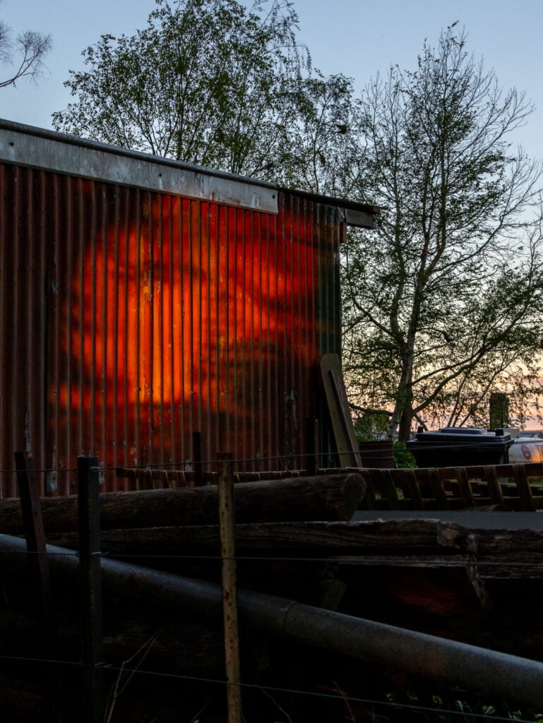The wood shed at Gellibrand Pottery