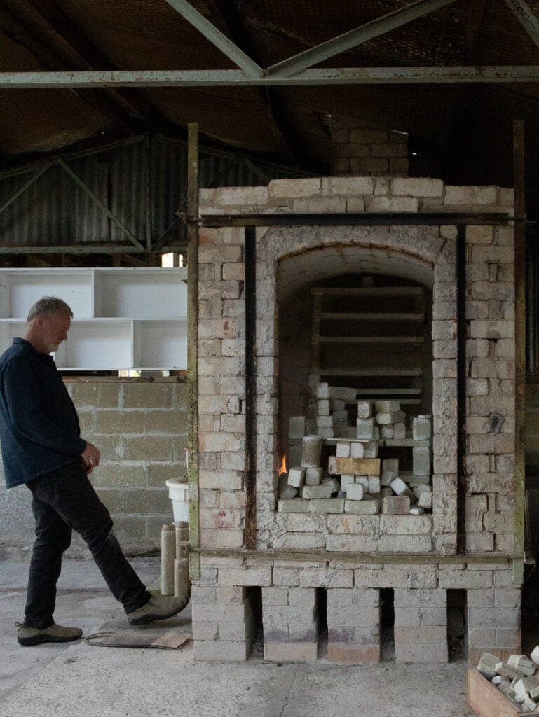The gas kiln at Gellibrand Pottery