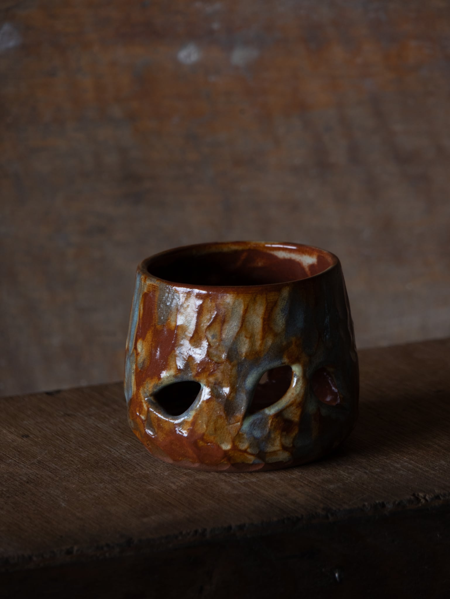 Tea Light Holders - Red Rock